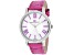 Oceanaut Women's Moon White Dial, Pink Leather Strap Watch