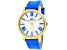 Oceanaut Women's Moon White Dial, Baby blue Leather Strap Watch