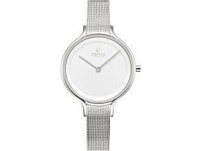 Obaku Women's Kyst White Dial Stainless Steel Mesh Band Watch