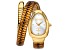 Just Cavalli Women's Snake White Dial, Yellow Bezel, Multicolor Stainless Steel Watch