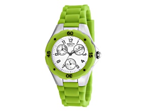 Invicta Angel 38mm White Dial Silicone Band Quartz Watch