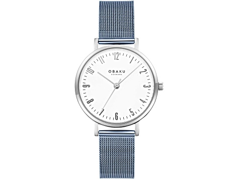 Obaku Women's Iceblue Color Stainless Steel Mesh Band Watch