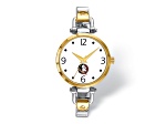 LogoArt Florida State University Elegant Ladies Two-tone Watch