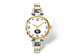 LogoArt University of Georgia Elegant Ladies Two-tone Watch