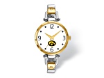 LogoArt University of Iowa Elegant Ladies Two-tone Watch