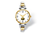 LogoArt University of Iowa Elegant Ladies Two-tone Watch