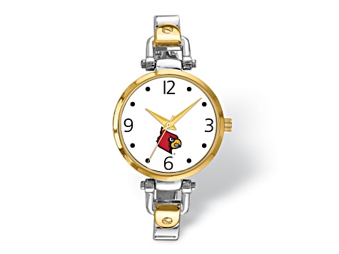 LogoArt University of Louisville Elegant Ladies Two-tone Watch