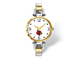 LogoArt University of Louisville Elegant Ladies Two-tone Watch