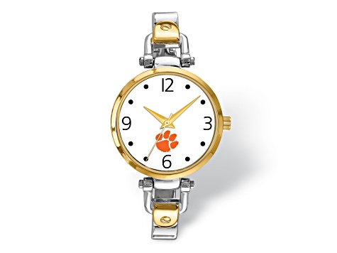 LogoArt Clemson University Elegant Ladies Two-tone Watch