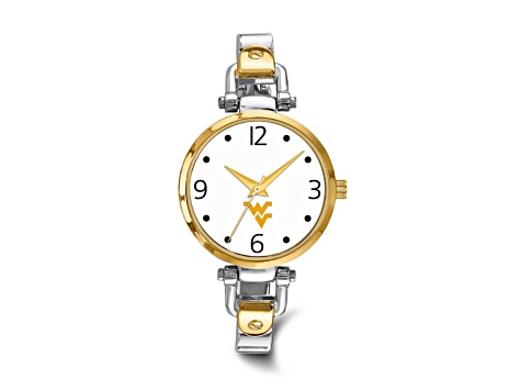LogoArt West Virginia University Elegant Ladies Two-tone Watch