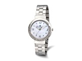 Charles Hubert Ladies Stainless Steel MOP Dial 38mm Watch