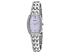 Pulsar Women's Classic Mother-Of-Pearl Dial with Crystal Accents Stainless Steel Watch