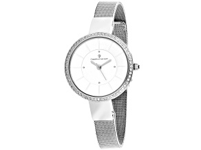 Christian Van Sant Women's Reign White Dial, Stainless Steel Watch