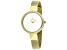 Christian Van Sant Women's Reign White Dial, Yellow tone Stainless Steel Watch