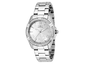 Invicta Angel 34.5mm Silver Dial Stainless Steel Band Quartz Watch