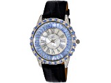 Adee Kaye Women's Marquee Black Leather Strap Watch