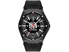 Ferrari Men's Scuderia Black Leather Strap Watch