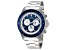 Glycine Men's Combat Chronograph 43mm Quartz Blue Dial Blue Bezel Stainless Steel Watch