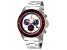 Glycine Men's Combat Chronograph 43mm Quartz White Dial Burgundy Bezel Stainless Steel Watch