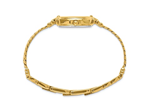 Ladies Charles Hubert Gold-finish Gold Dial Chain Bracelet Watch