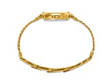 Ladies Charles Hubert Gold-finish Gold Dial Chain Bracelet Watch