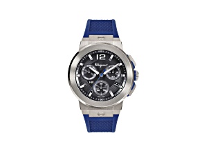 F-80 Watch 44MM Titanium Case Black Sunray Dial Silicone Strap