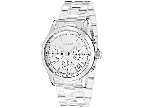 DKNY Plastic 38mm Colorless Strap White Mother Of Pearl Dial  display picture 1