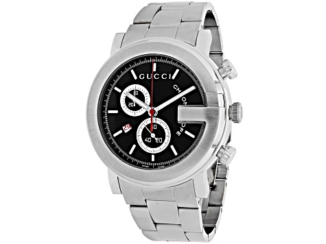 Gucci Men's 101 Series Black Dial Stainless Steel Watch