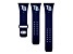 Gametime MLB Tampa Bay Rays Navy Silicone Apple Watch Band (42/44mm M/L). Watch not included.
