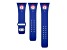 Gametime MLB Texas Rangers Blue Silicone Apple Watch Band (42/44mm M/L). Watch not included.