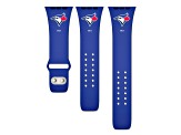 Gametime MLB Toronto Blue Jays Blue Silicone Apple Watch Band (42/44mm M/L). Watch not included.