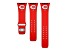 Gametime MLB Cincinnati Reds Red Silicone Apple Watch Band (42/44mm M/L). Watch not included.