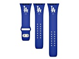 Gametime MLB Los Angeles Dodgers Blue Silicone Apple Watch Band (42/44mm M/L). Watch not included.