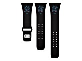 Gametime MLB Miami Marlins Black Silicone Apple Watch Band (42/44mm M/L). Watch not included.