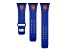 Gametime MLB New York Mets Blue Silicone Apple Watch Band (42/44mm M/L). Watch not included.