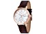 Thomas Earnshaw Men's Grand Legacy 42mm Quartz White Dial Brown Leather Strap Watch