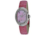 Locman Women's Nuovo Pink Mother-Of-Pearl Dial Pink Leather Strap Watch