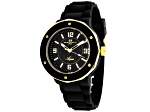 Oceanaut Women's Acqua Black Dial, Black Rubber Strap Watch