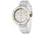 Oceanaut Women's Acqua White Dial with Yellow Accents, White Rubber Strap Watch