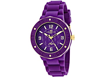 Picture of Oceanaut Women's Acqua Purple Dial, Purple Silicone Watch