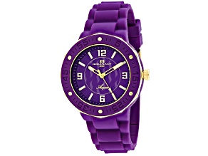 Oceanaut Women's Acqua Purple Dial, Purple Silicone Watch
