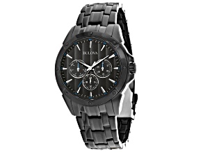 Bulova Men's Classic Black Stainless Steel Watch