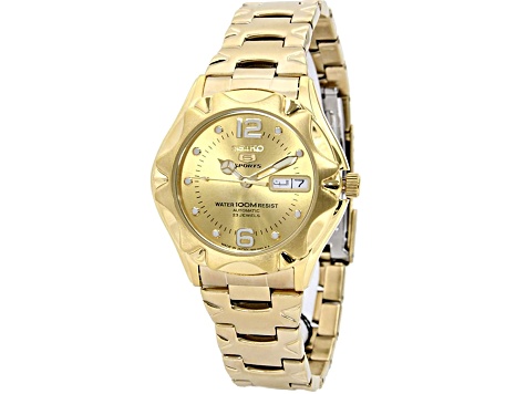Seiko Men's 5 Sports Automatic Yellow Stainless Steel Watch