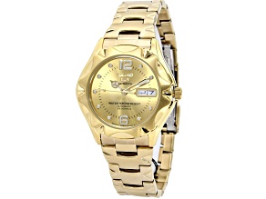 Seiko Men's 5 Sports Automatic Yellow Stainless Steel Watch