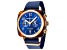 Briston Men's Clubmaster 40mm Quartz Blue Dial Blue Nylon Strap Watch
