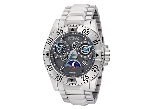 Invicta Reserve Excursion 49.5mm Gunmetal Dial Stainless Steel Bracelet Automatic Watch