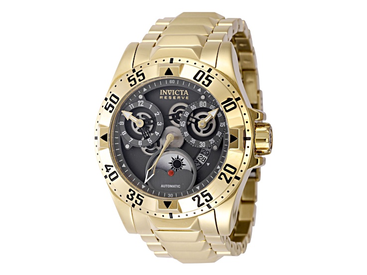 超歓迎された 49.5mm Excursion Reserve Invicta Gunmetal Yellow Dial 時計