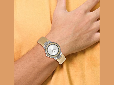 Charles Hubert Ladies Stainless Beige Mother of Pearl 32mm Watch