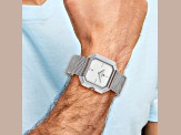 Mens Charles Hubert Stainless Mesh Silver-tone Dial Quartz Watch