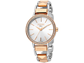 Picture of Ferre Milano Women's Classic White Dial Two-tone Stainless Steel Watch